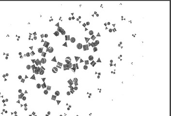 Fototapeta premium Light Silver, Gray vector background with triangles, circles, cubes.