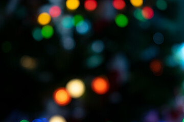 defocused christmas lights