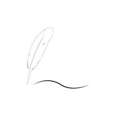 feather quill pen logo