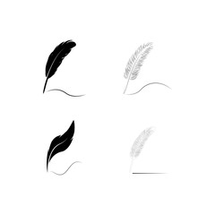 feather quill pen logo