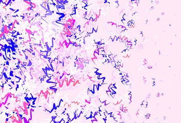 Light Blue, Red vector background with curved lines.