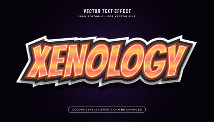 Bold Xenology text effect in cartoon style