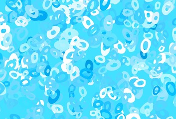 Light Blue, Red vector background with bubbles.