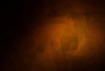 Dark Orange vector template with chaotic poly shapes.