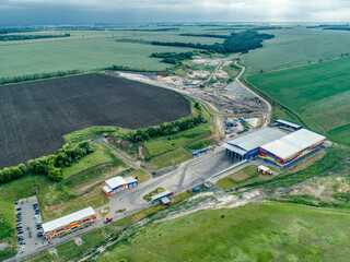 Waste sorting and recycling plant.