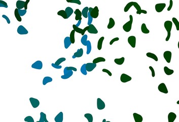 Light Blue, Green vector background with abstract forms.