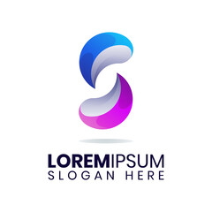 Modern Letter s logo template