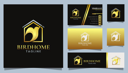 Royal bird house logo and business card