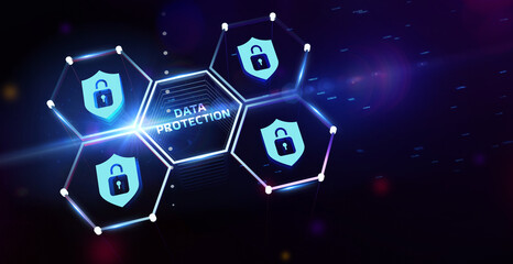 Cyber security data protection business technology privacy concept.