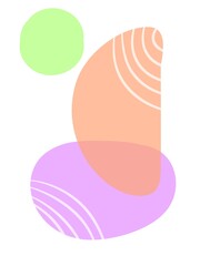 Minimalist modern and artistic hand painted illustrations for wall decorations, wallpapers, backgrounds, brochures, covers, postcards. 14