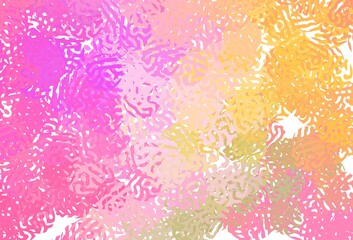 Fototapeta na wymiar Light Pink, Yellow vector template with chaotic shapes.