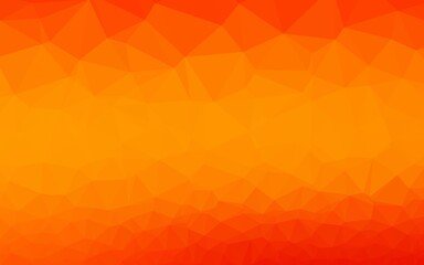 Fototapeta premium Light Orange vector polygonal template.