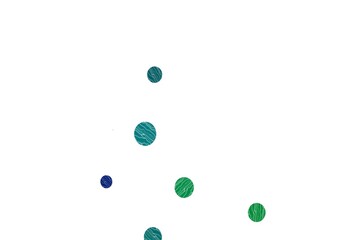 Light multicolor, rainbow vector template with circles.