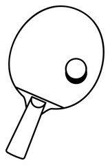 卓球パドル白黒