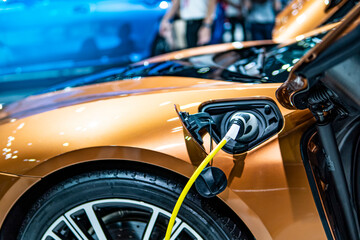 E-power car concept, car electric power charging, EV car concept, technology power of the car,...