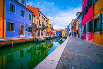 Fototapeta na wymiar Colourful Burano island in Italy