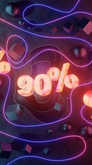 Black Friday 3d illustration, Big Sale