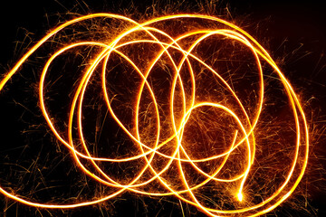 sparkler on black