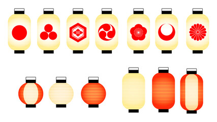 Japanese festival paper lantern set © mari