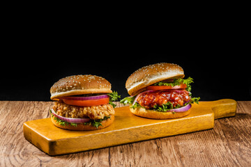 チキンバーガー　Fried chicken burger