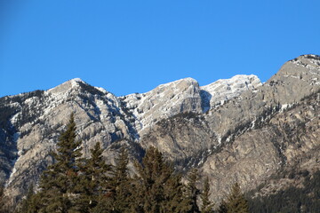 Dusting Of Snow On The Peak, Banff National Park, Alberta