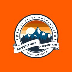 mountain template design for badge or other