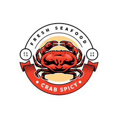 crab seafood mascot design