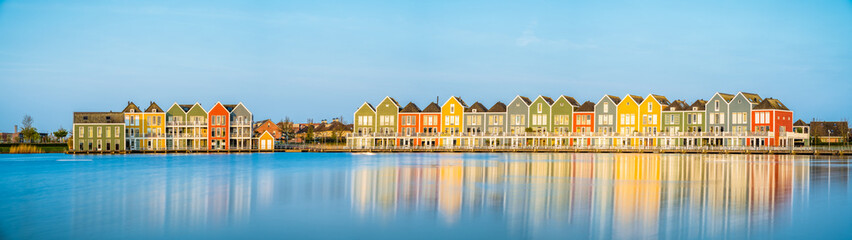 The colorful houses of Houten in Netherlands