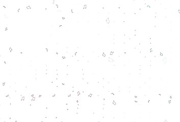 Light Red vector pattern with music elements.