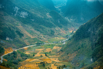 Amazing mountain landscape at Ha Giang province. Ha Giang is a northernmost province in Vietnam
