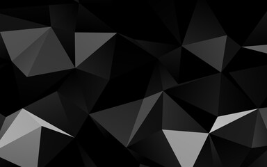 Light Silver, Gray vector blurry triangle pattern.