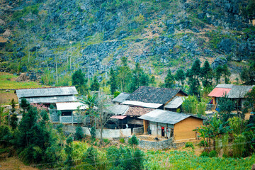  A ethnic minority house in Ha Giang, Vietnam. Ha Giang is a northernmost province in Vietnam.