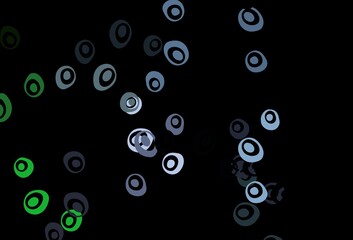 Dark Multicolor, Rainbow vector backdrop with dots.