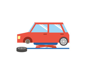 タイヤ交換作業のイメージ