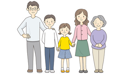 3世代家族5人
