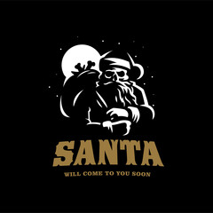 Santa Claus with a skull