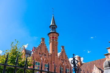 Fototapeta premium Municipal Academy of Bruges in Belgium. Europe
