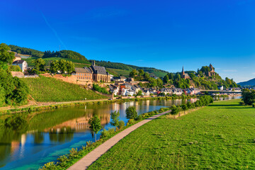 Fototapeta na wymiar Saarburg village at the Saar river valley, Germany