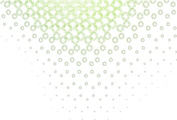 Light green vector background with bubbles.