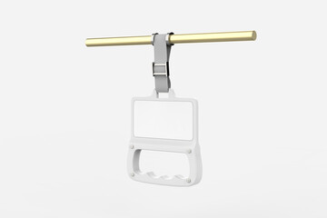 Plastic Bus Grab Handle Mock up template. 3d illustration.