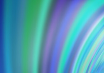 Light BLUE vector template with bent ribbons.