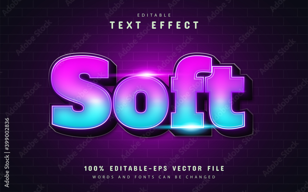 Poster soft text effect with gradient