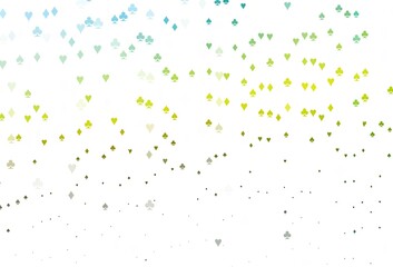 Light Green, Yellow vector template with poker symbols.