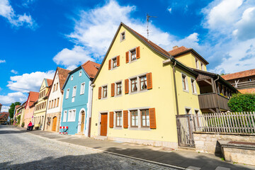 Fototapeta na wymiar Architecture of Rothenburg ob der Tauber at Spitalgasse street 