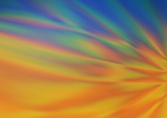 Light Blue, Yellow vector blurred shine abstract background.