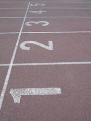 the empty running way design for competition concept