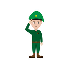 Soldier Character Vector Illustration