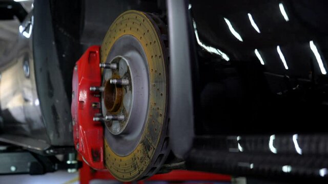 Rusty car brake discs