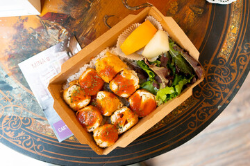 Tonkatsu roll with chicken and tomato sauce