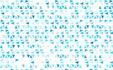 Light BLUE vector background with triangles.